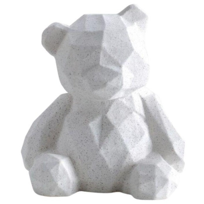 Estátua origami urso de pelúcia branca
