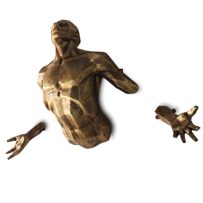 Homem que sai da parede