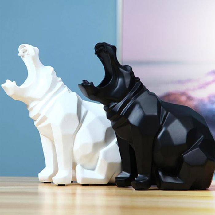 Rinoceronte de estátua de origami